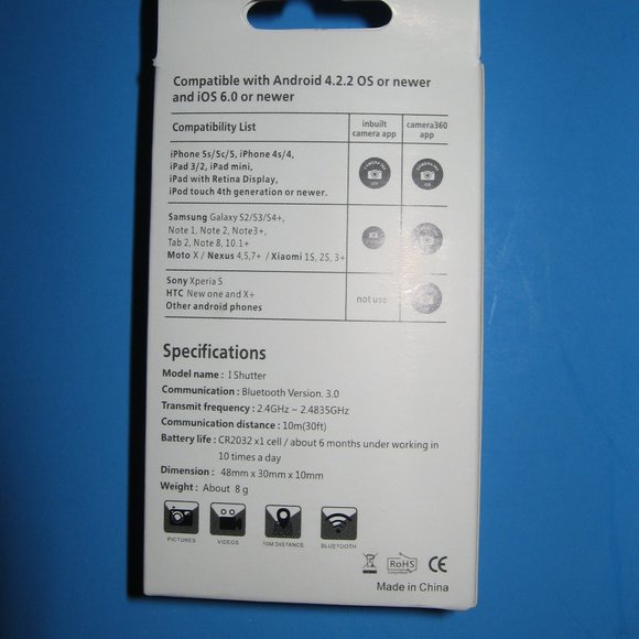 2X HOST PICK "IShutter" Bluetooth Remote Shutter for IOS - Picture 3 of 3